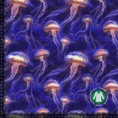 Jerseypainatus kelluvilla meduusoilla