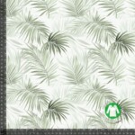 Jerseypainatus tyylikkäillä lehdillä - vihreä