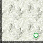 Jersey print med leaf line art - green