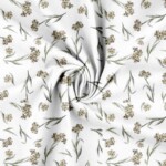 Canvas print with elegant flowers - taupe