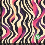 Jerseypainatus tyylikkäillä seepra raidoilla