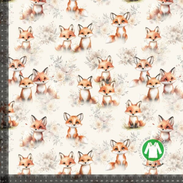 Cute watercolor foxes - measurement Jersey print med søde akvarel ræve