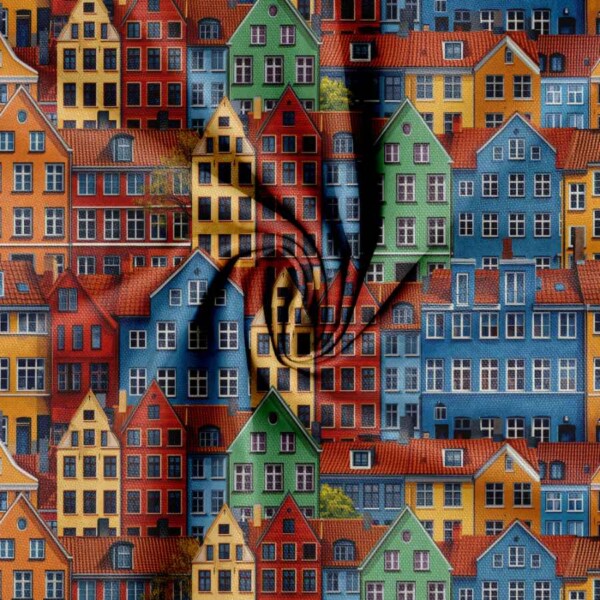 Canvas print med Nyhavn i 100% bomuld, 230 g/m²