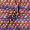 Summer ice cream cones printed cotton lycra jersey fabric 160 cm wide