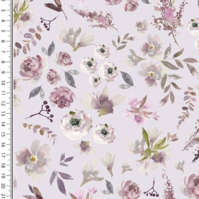 Rib Jersey - Rose field