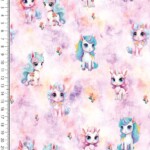 Jersey Print - Watercolor unicorns