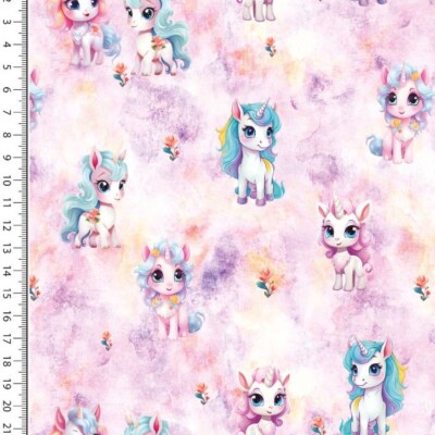 Jersey Print - Watercolor unicorns