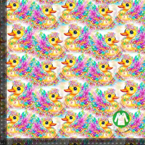 Jersey print farverige rubber ducks digitalprint jersey stof 220 g/m²