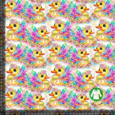 Jersey print colorful rubber ducksJersey print colorful rubber ducks