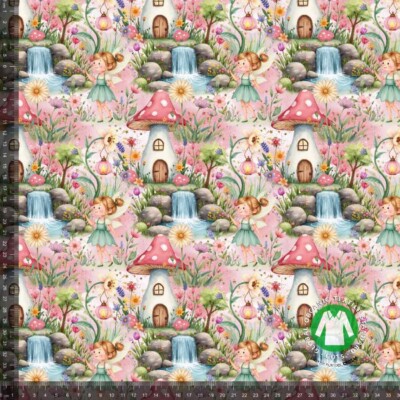 Jersey print with cute fairies