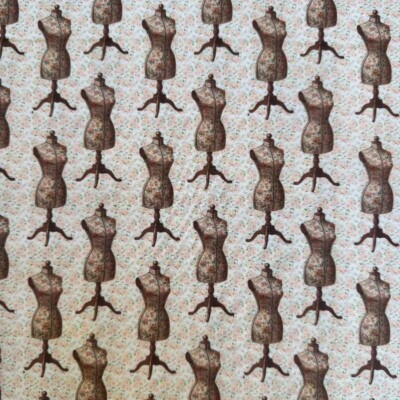 Patchwork fabric - Gine and flowers