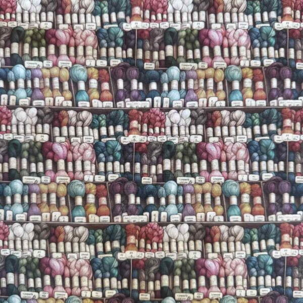 Patchwork stof Garnnøgler i 100% bomuld, 145 g/m², 150 cm