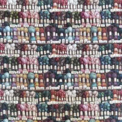 Patchwork fabric - Yarn balls