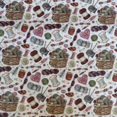 Patchwork fabric - Knitting basket