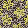 French Terry -printti leopardilla ja kukilla, puuvilla/lycra 235 g/m²