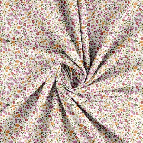 Patchwork stof med flotte små blomster 3 vævet bomuld 145 g/m²