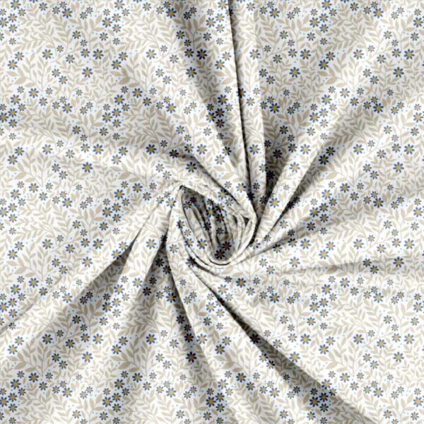 NATURA-116 XS - CREASED Patchwork fabric with floats and branches 2