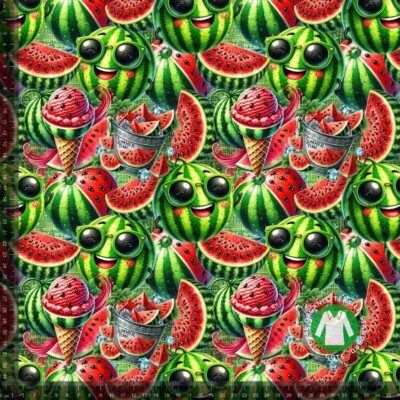 Jersey print funny watermelons