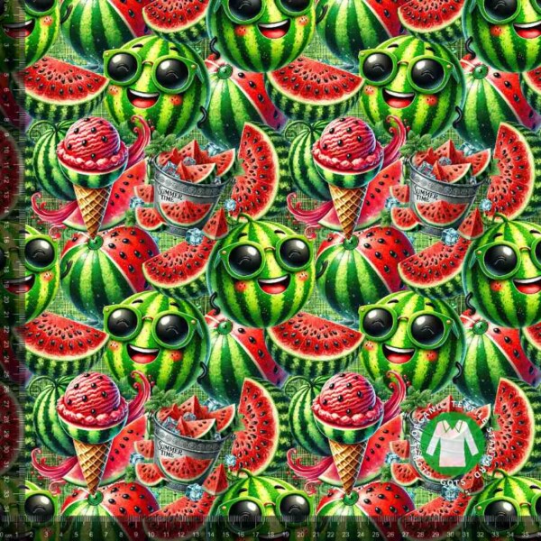 Watermelon time - measurement Jersey print sjove vandmeloner