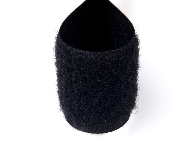 Velcro LOOP Black | Self-adhesive Loop -- Jydsk Stoflager
