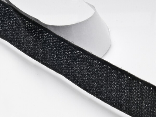 Velcro med lim (HAN) sort i flere bredder