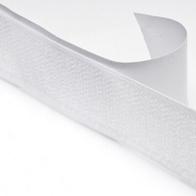 Velcro med lim (HAN) - Hvid