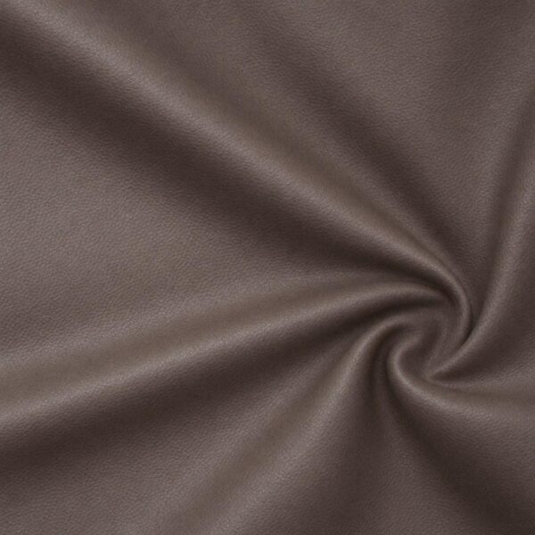 Soft faux leather in greyish brown laid in soft folds