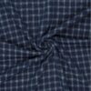 Jacquard denim wholesale with woven check texture in dark blue