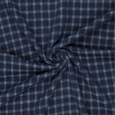 Denim Jacquard med tern - mørk - Billede 3