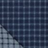 Dark denim jacquard with check pattern 170 cm wide