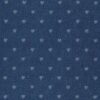 Detalje af vævet hjerte mønster i mørk denim jacquard