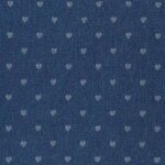 Denim Jacquard with hearts - dark