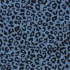 Strukturdetalje af Denim Jacquard leopard - lys i vævningen