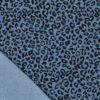 Nærbillede af jacquardvævet leopardmønster i denim - lys