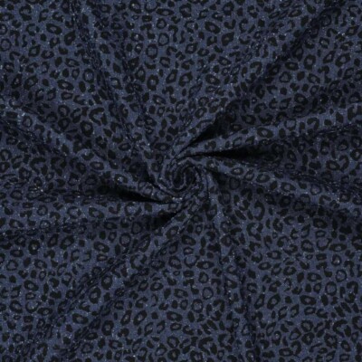 Denim Jacquard leopard - mørk