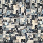 Bomuld twill med denim print - 2