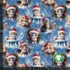 Jersey print med søde julekatte digitalprint jersey stof 220 g/m²