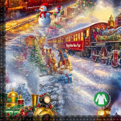Jersey print with polar express