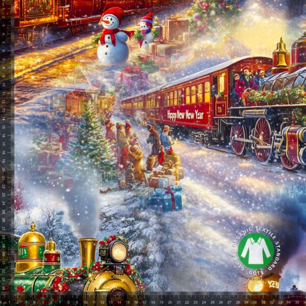 Christmas Trains_with_rulers Jersey print with polar express