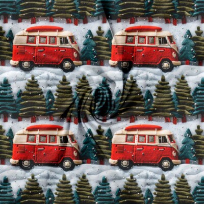 Jersey print med broderede jule vans - Billede 2