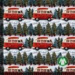 Jersey print med broderede jule vans