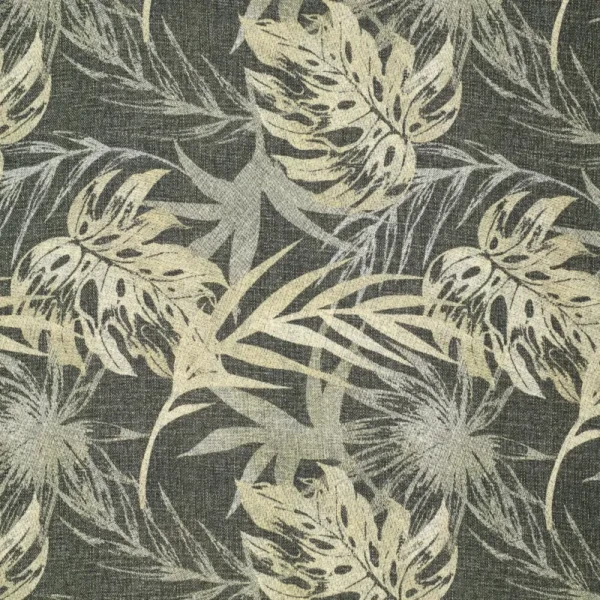 Bomuld twill med grønne blade