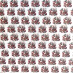 Patchwork stof - Kurv og garnnøgler