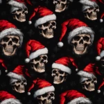French Terry - Christmas Skull