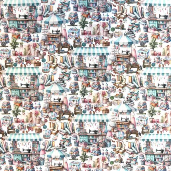 Patchwork stof - Sy marked i 100% bomuld, 145 g/m², 150 cm bred