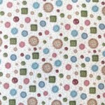 Patchwork stof - Knapper og blomster