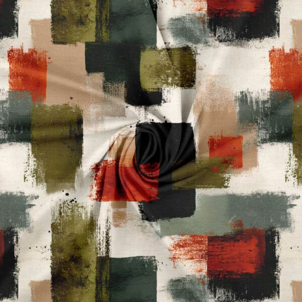 Jersey Print - Abstrakte firkanter