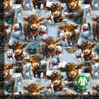 Jersey print med jule køer