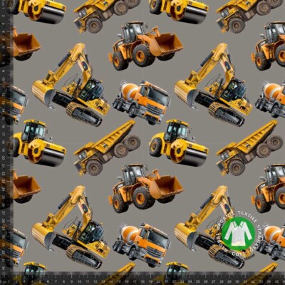 Jersey Print construction machines digital print jersey 220 g/m²