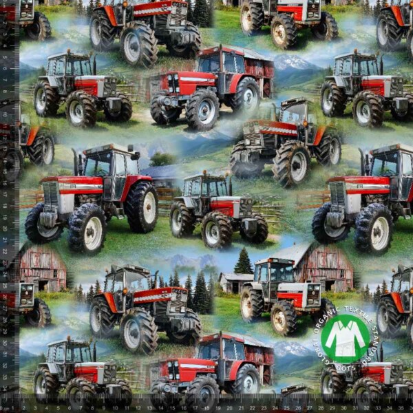 Massey Ferguson (gammel) - measurement Jersey print med røde gamle traktorer